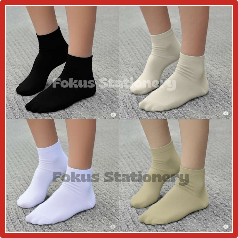 Kaos Kaki Putih / Kaos kaki Hitam / Kaos kaki Pendek / Kaos kaki panjang / Kaos kaki Hitam Pendek / 