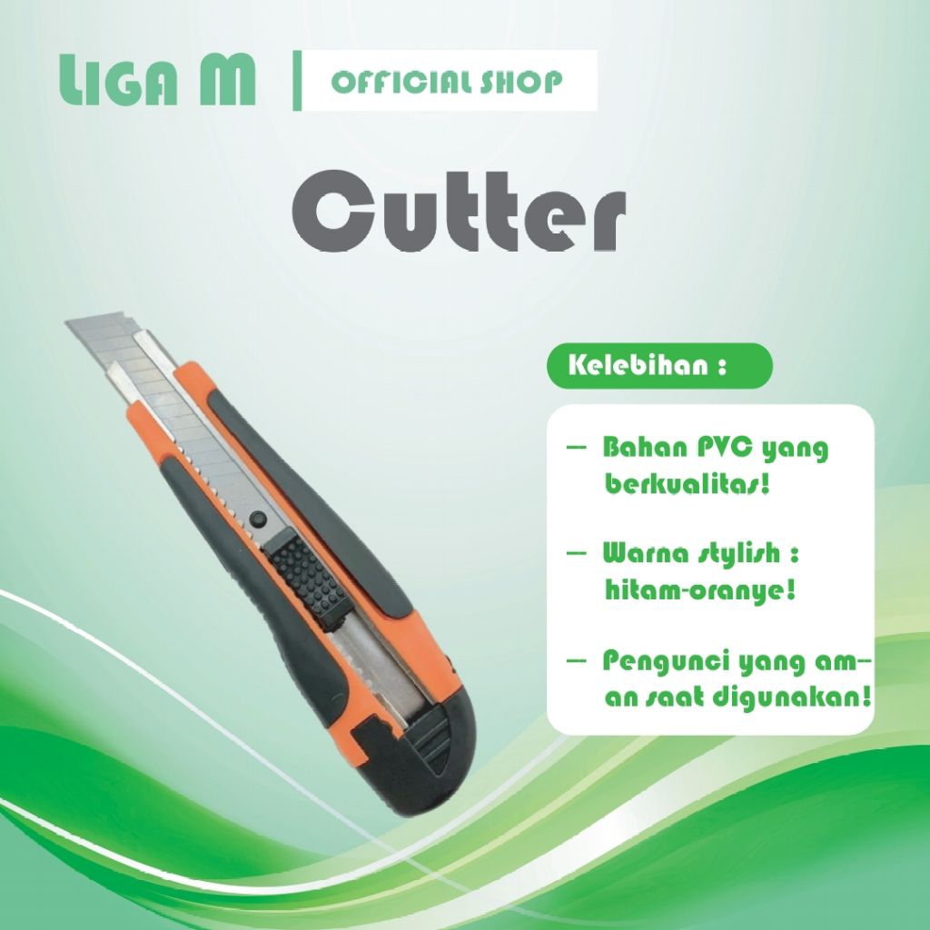 

Cutter KODAI / Alat Pemotong / Material Karet & PVC Awet / Warna Stylish Hitam-Oranye