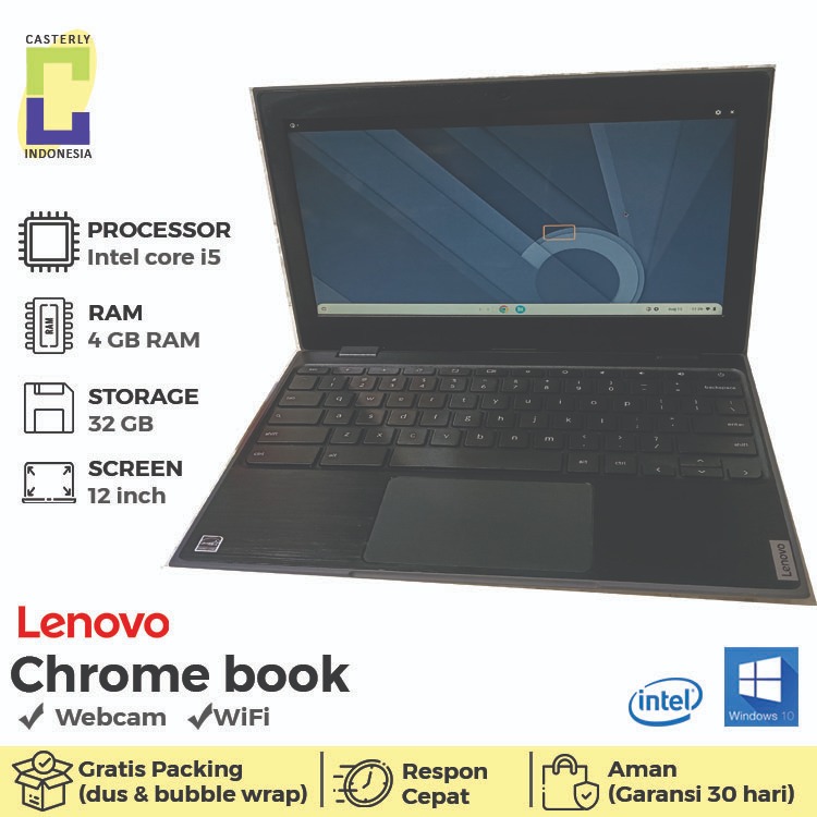 Laptop Chromebook Lenovo 100E Branded banting harga