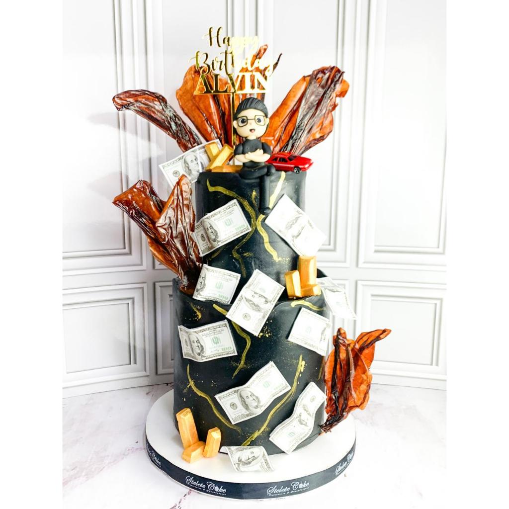 

Kue Ulang Tahun/Birthday Cake/Kue Ultah Tema Black Dollar/Kue Birthday Jakarta