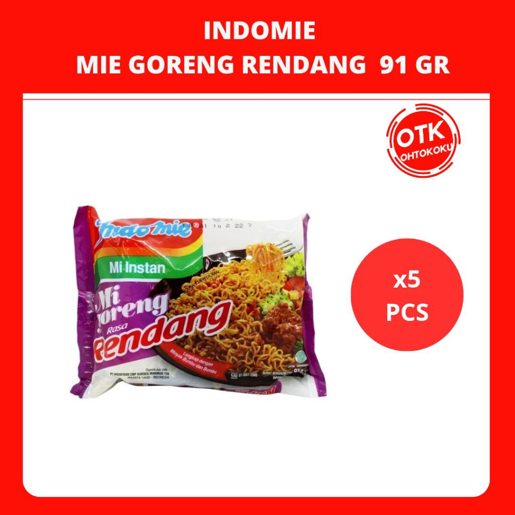 

Indomie Mi Instan Goreng Rendang 91 gr x 5 pcs