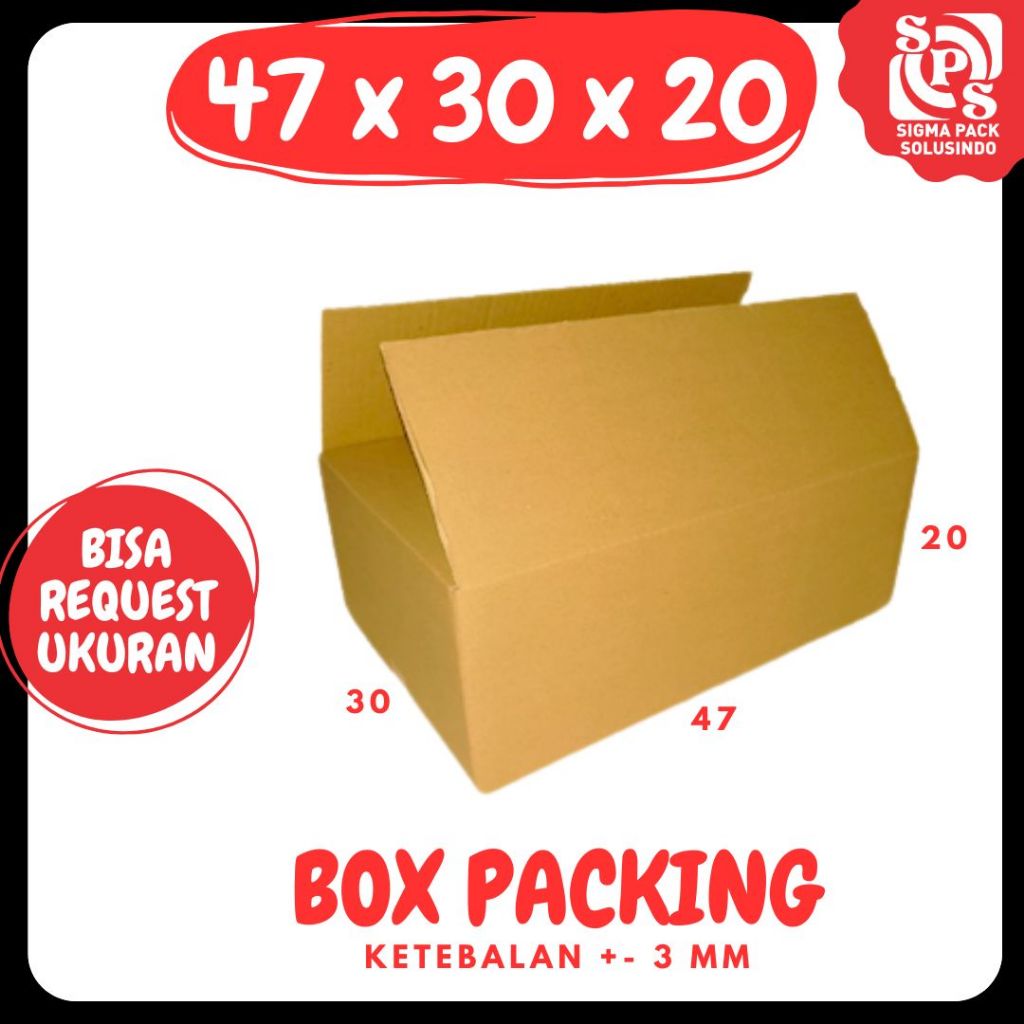 

Box 47x30x20 A1 / Kardus 47x30x20 Packing Karton / Dus 47x30x20 Kotak Pindahan Kemasan Zigma Shop