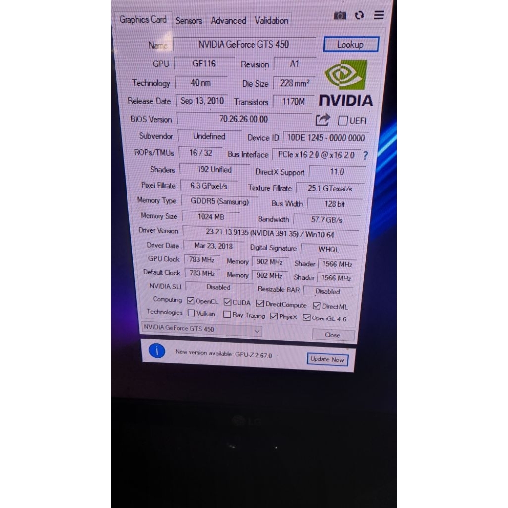 vga emtek gts 450 1gb ddr5