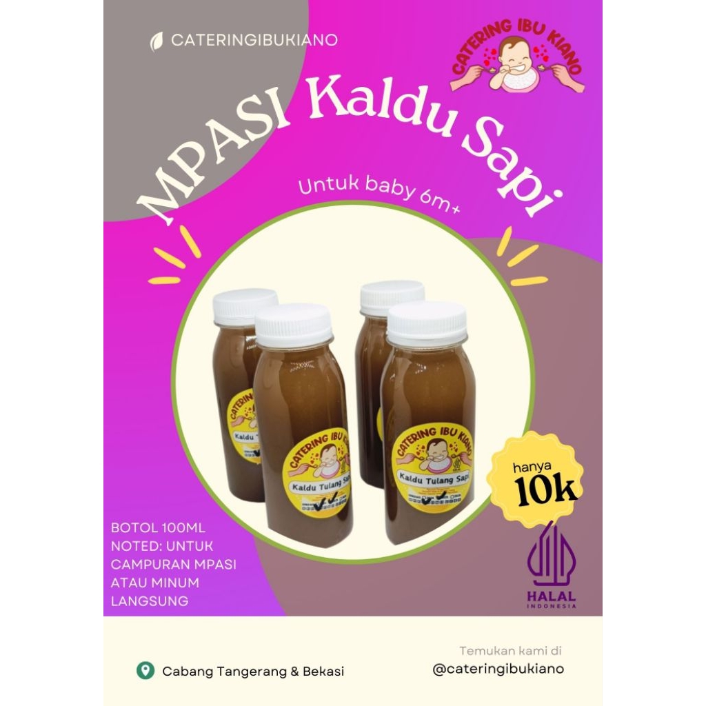 

Kaldu ayam dan tulang sapi cair frozen mpasi bayi