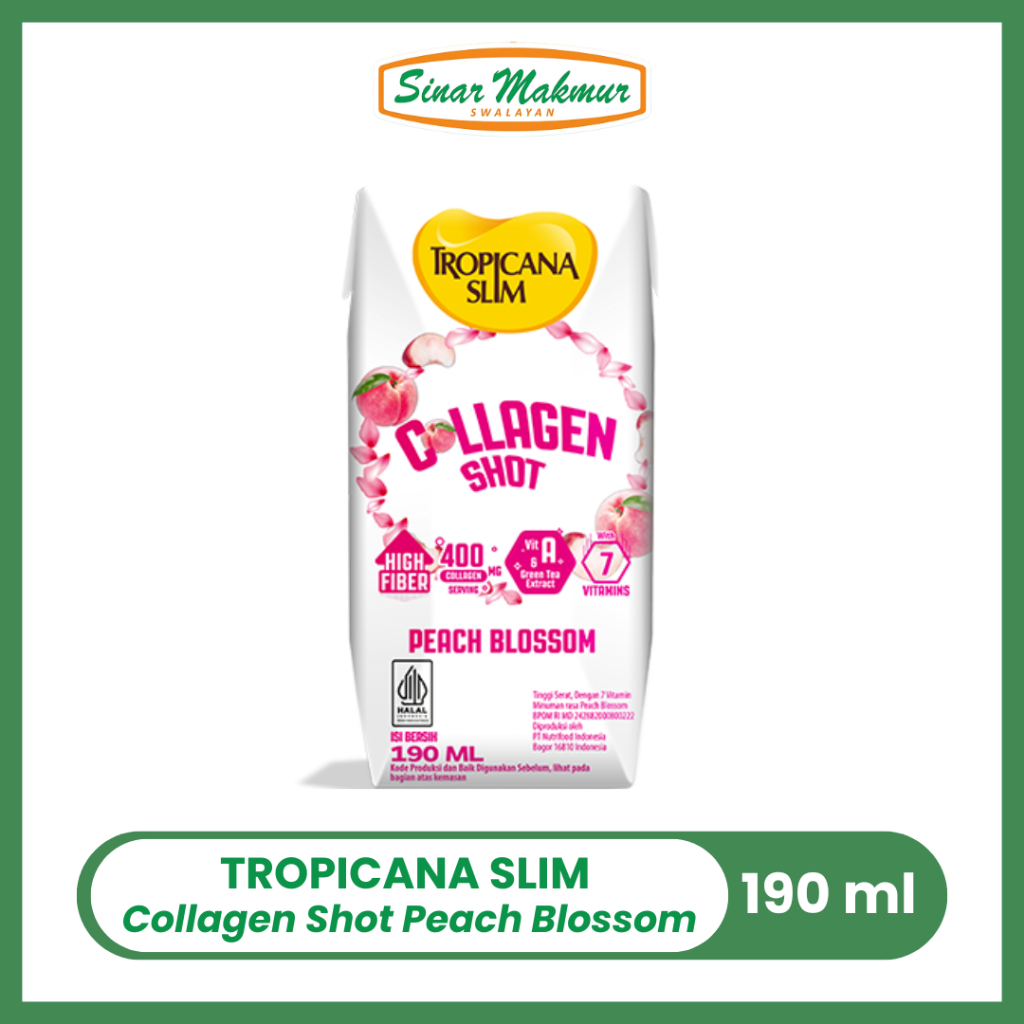 

Tropicana Slim UHT Collagen Shot Peach Blossom 190ml