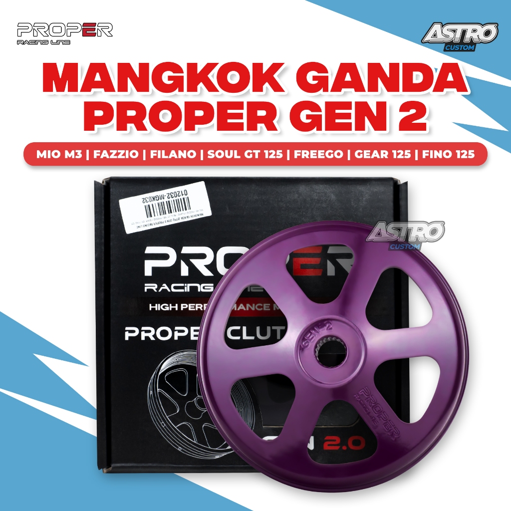 Mangkok Kampas Ganda Proper Mio M3 Fino Xride Soul GT 125 Freego Filano Mangkok Kartel Gen 2 Racing