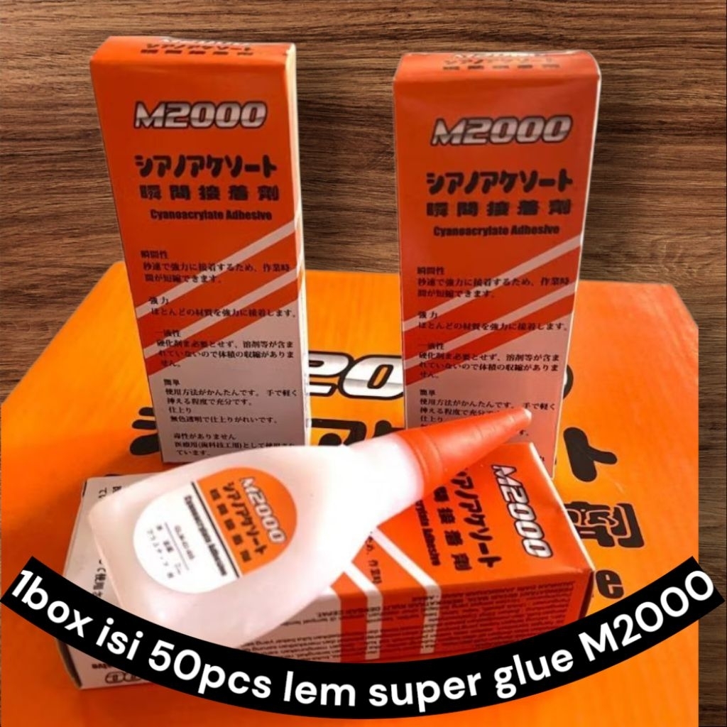 

(1box isi 50pcs)Lem setan lem super glue M2000