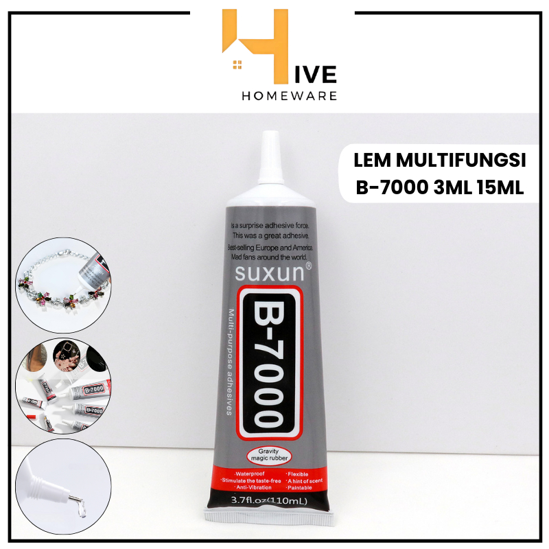 

HIVE Lem LCD Touchscreen Baterai HP Backdoor Casing Glue B-7000 3ML 15ML Original Perekat Layar Padat Bening Lem Touchscreen