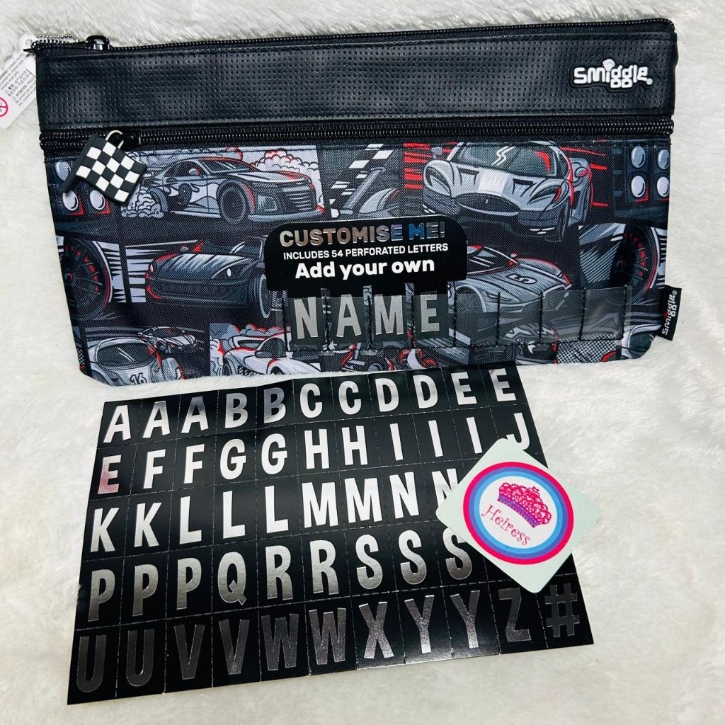 

Smiggle kotak pensil unicorn bola cars pouch pencil case tosca blue