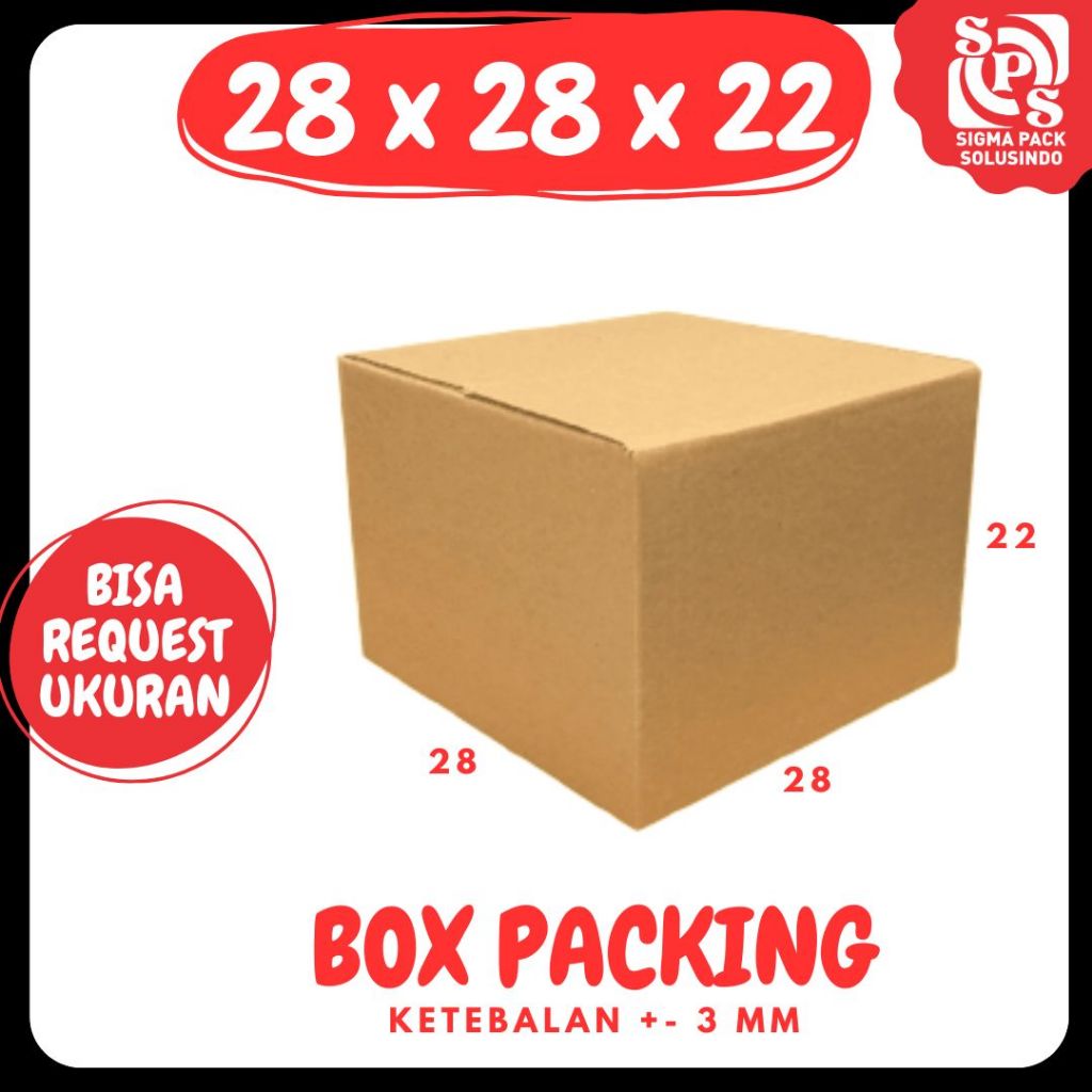 

Box Packing 28x28x22 Kardus A1 Karton Dus Kotak Kemasan Sparepart Jamu Madu Assesoris Zigma Box