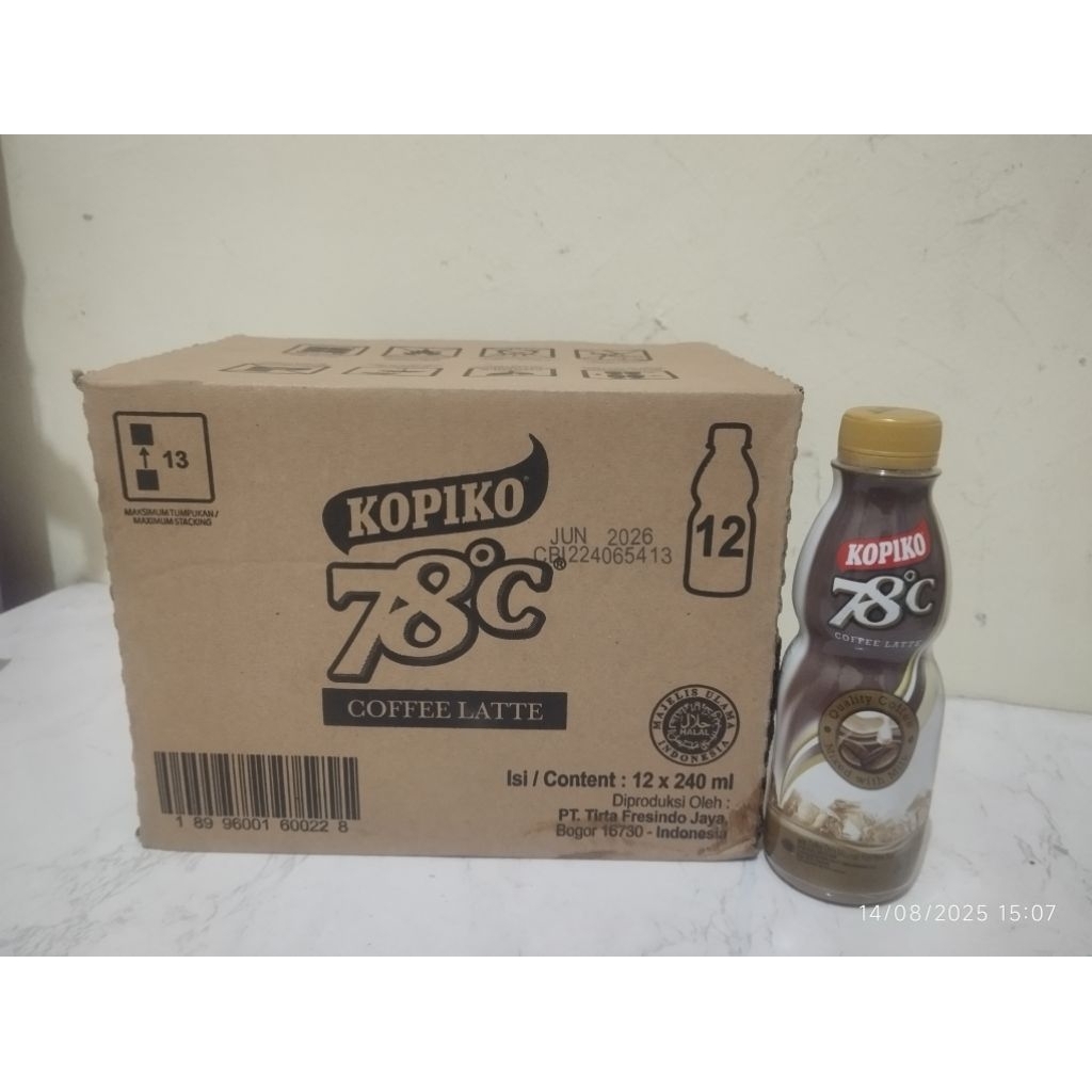 

KOPIKO 78°C Coffe Latte 240ML 1 Dus