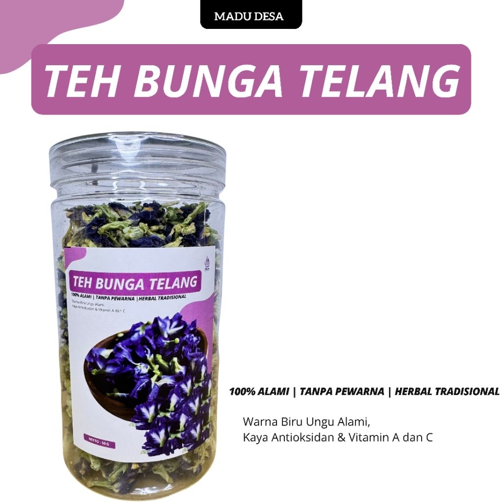 

Teh Bunga Telang Kering 50 Gram Bunga Telang Kering Premium Organik