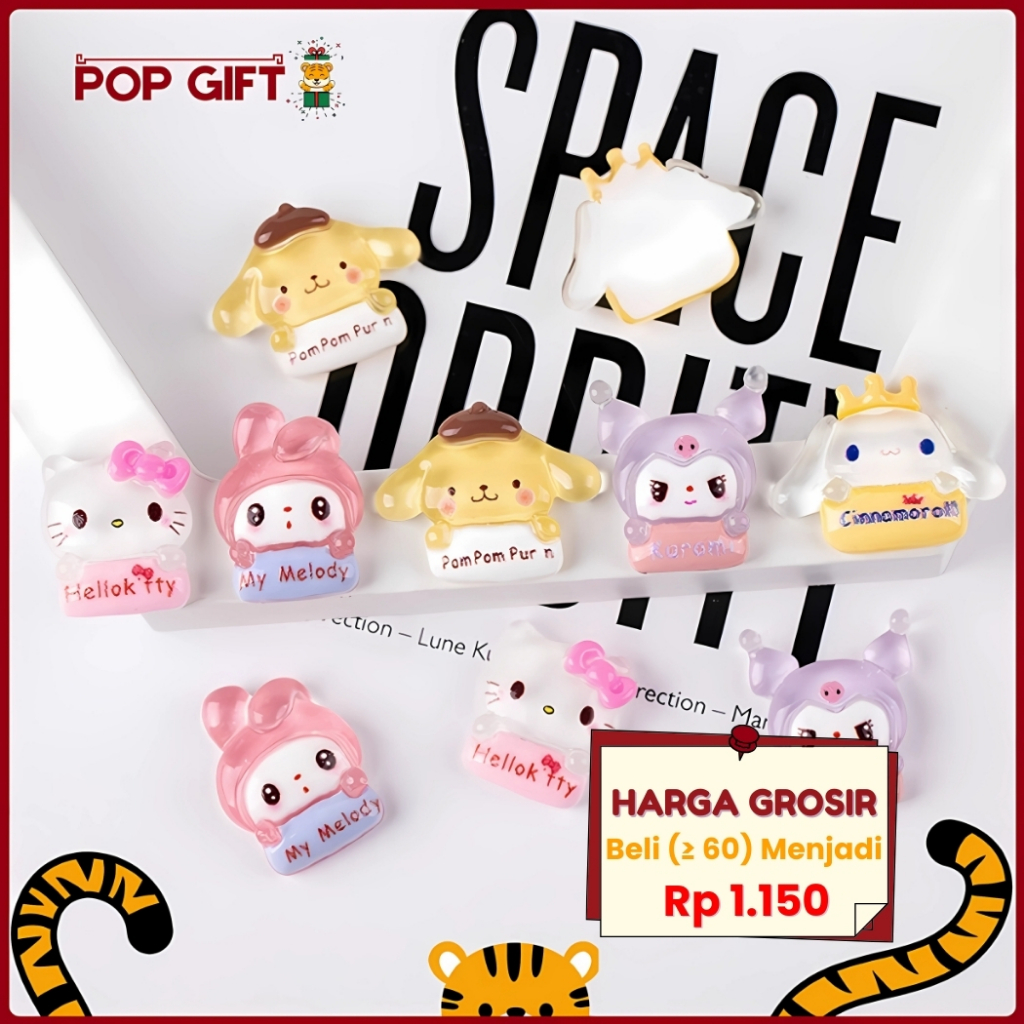 

PG Stiker 3D Clay Resin Dekor DIY Gantungan Kunci Kotak Pensil Botol STICKER MINI SANRIO DIY 3D-009
