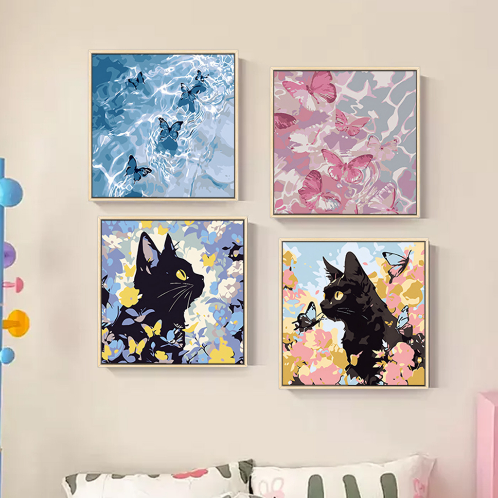 

DONMI Paint By Number Kit 20×20cm Akrilik Cat Lukisan Kanvas DIY Digital Painting Kit With Kanvas Seri Bunga