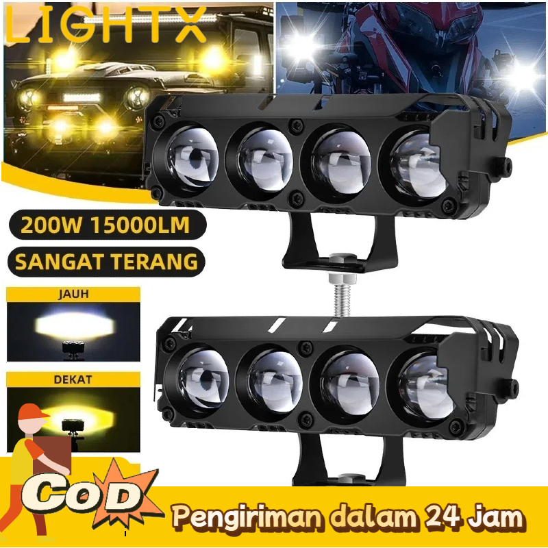 Lampu Sorot 4 Mata Tembak Mobil Lampu LED Tembak Sorot D3 SQL Mini Driving Lampu Lampu Tembak Sorot 