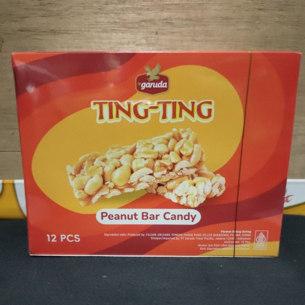 

Garuda ting-ting peanut bar candy, 1box isi 12 sachet