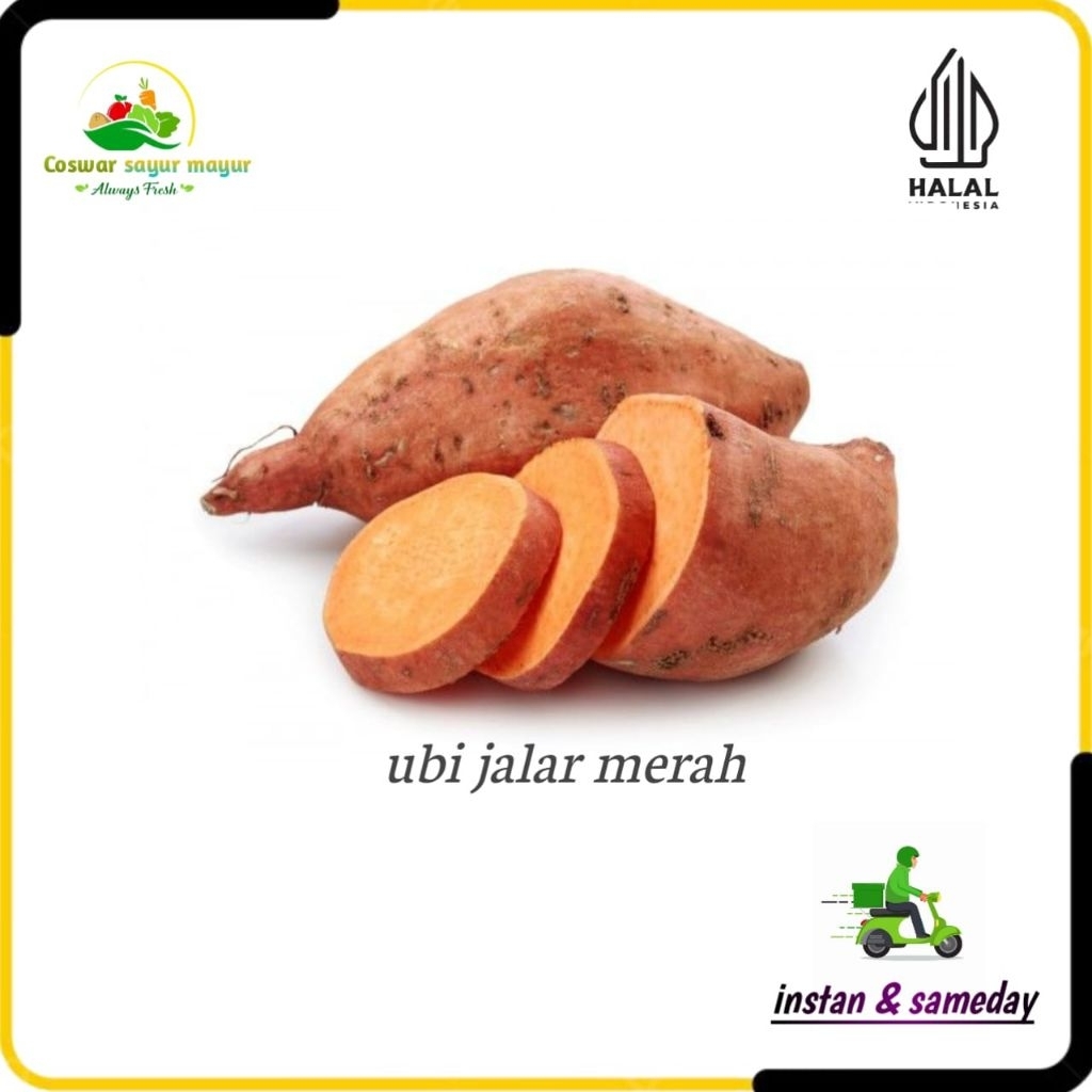 

ubi merah segar ( 500gr ) manis dan empuk/ubi merah kiloan/ cocok di rebus/goreng/panggang/