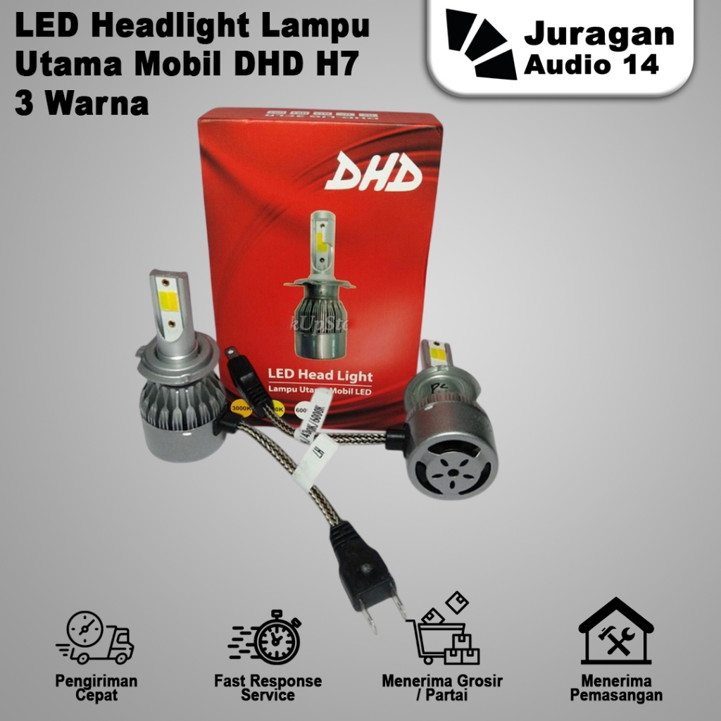 Lampu LED Mobil 3 Warna H7
