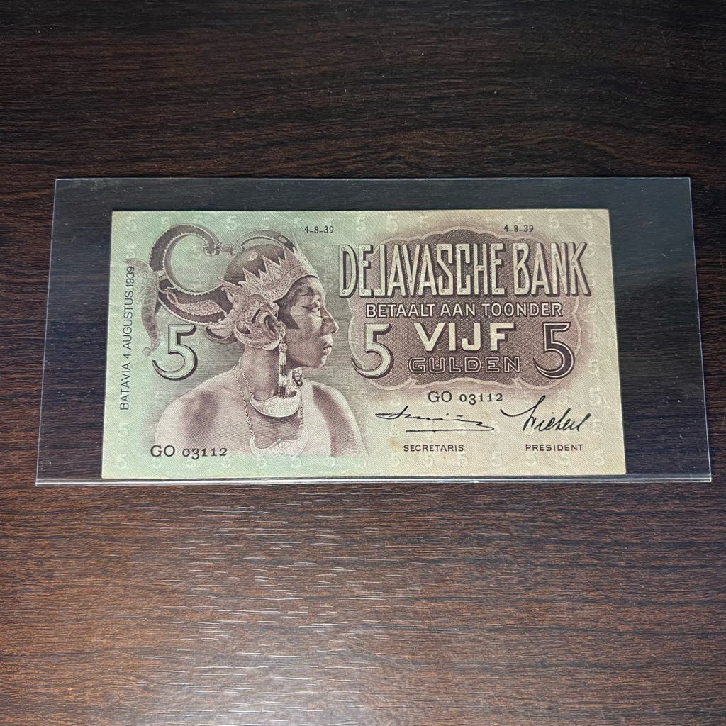 Uang 5 Gulden TTD Smith