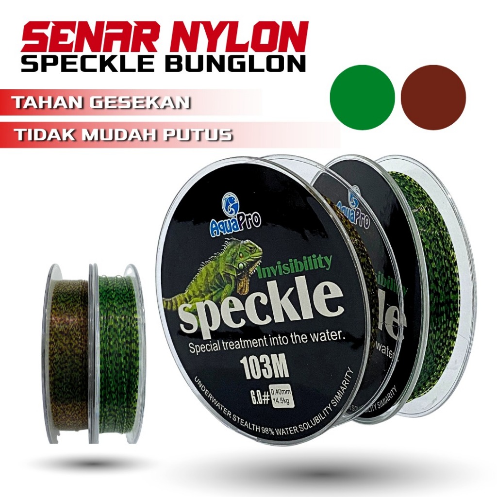 Senar Pancing Speckle Invisibility 103M Tali pancing Camouflage Anti Putus Kuat dan Tahan Gores