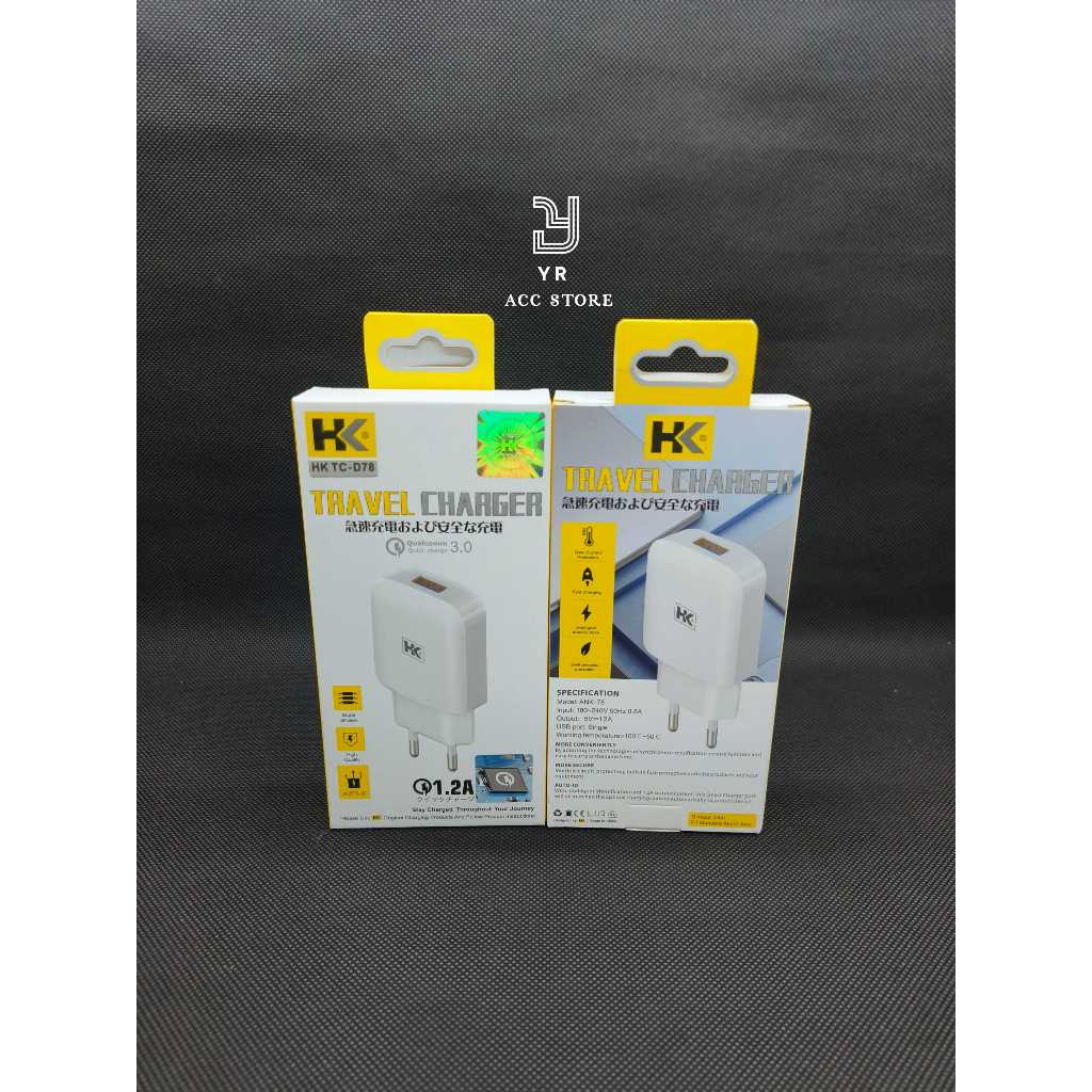 CHARGER / TC HK D78 1.2A QUICK CHARGER 3.0 USB MICRO & TYPE C
