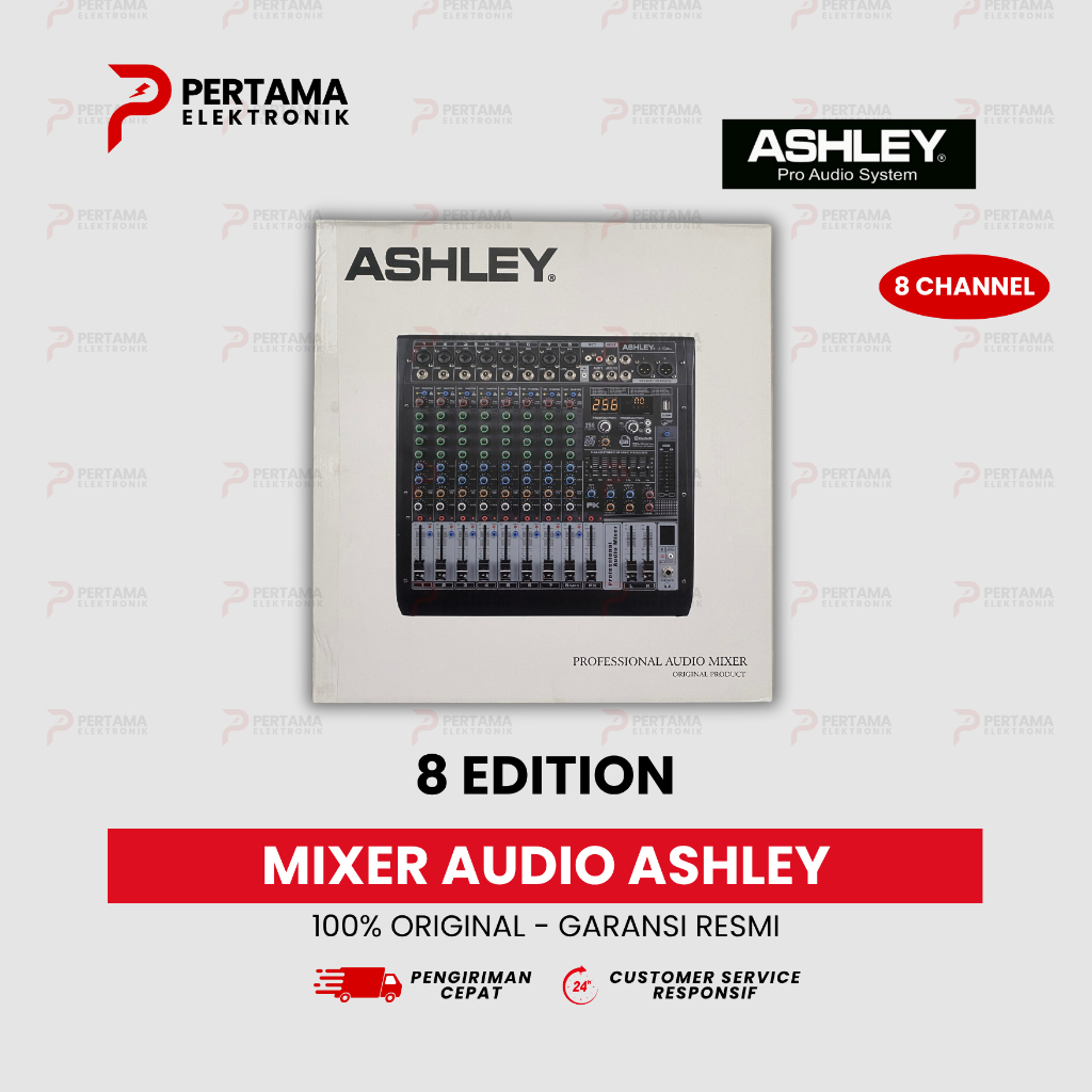 Mixer Audio ASHLEY 8 Edition Reverb 256 DSP 8 Channel USB Bluetooth