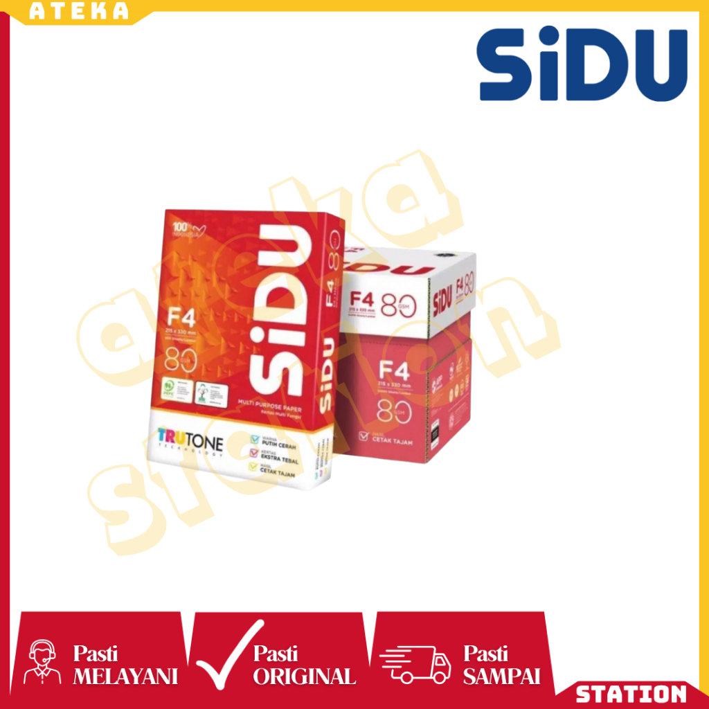 

[INSTANT] Kertas HVS A4 F4 80gr SIDU / Sidu A4 F4 80 Gr