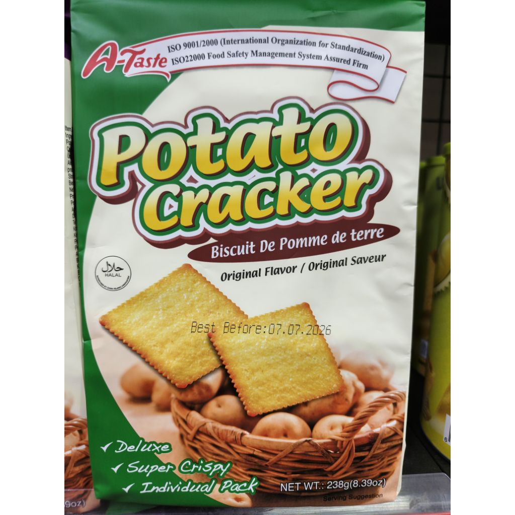 

A-taste Potato Cracker Biscuit 238gr - biscuit cookie kentang original