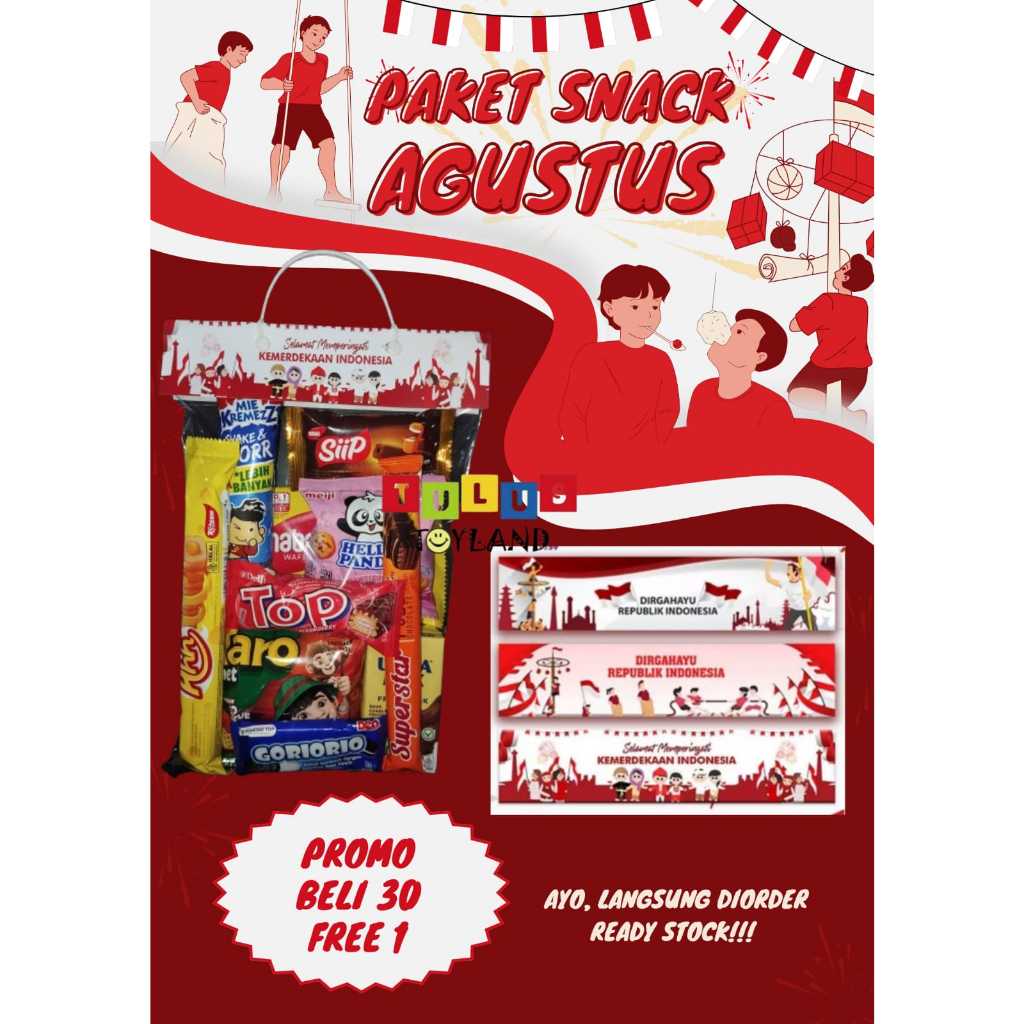 

(READY STOCK) PROMO 30 FREE 1 PAKET SNACK BINGKISAN GOODIE BAG ANAK ULTAH, AGUSTUSAN, KHITANAN GIFT