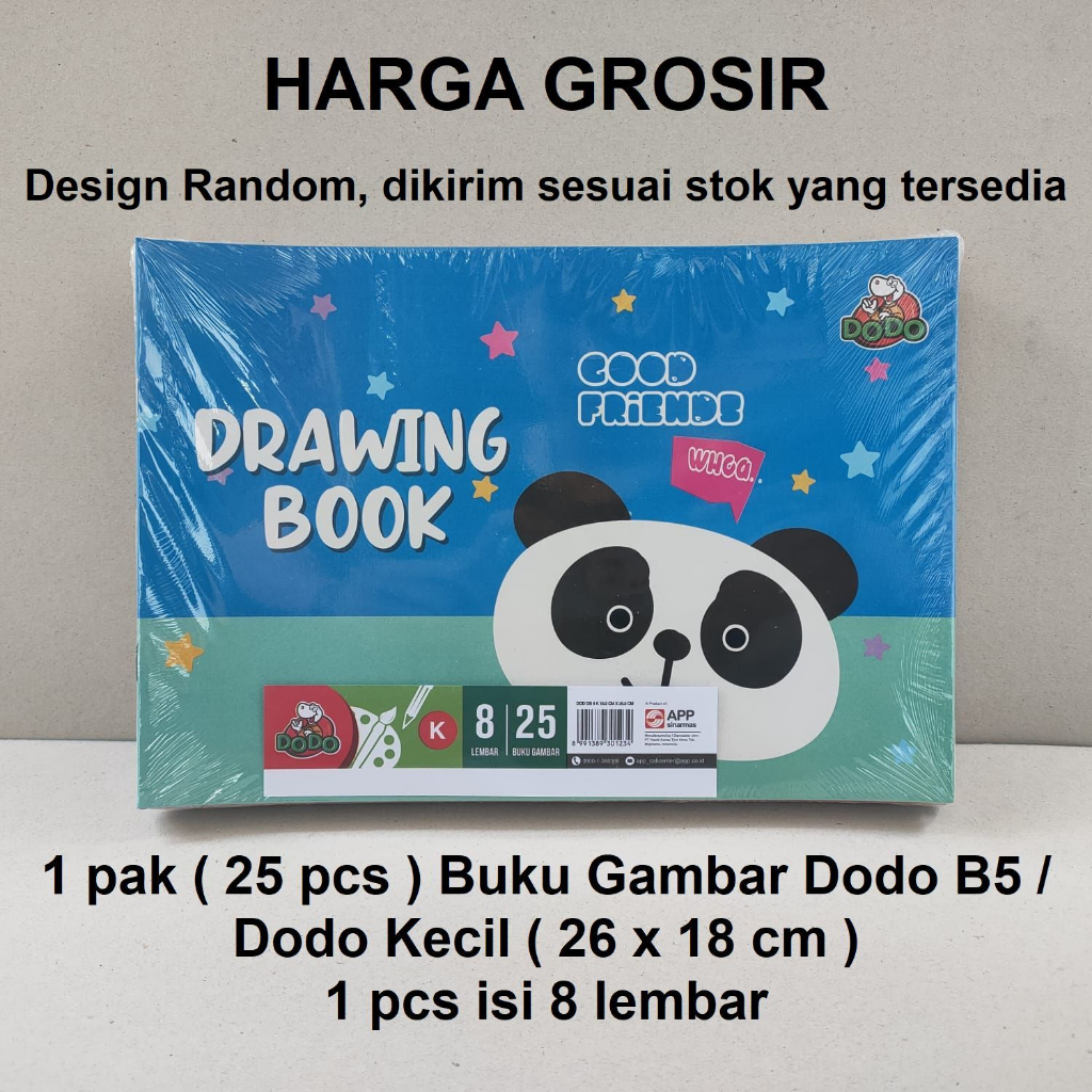 

Harga Grosir 1 Bundel isi 25pc Buku Gambar Dodo B5 Sketch Books Buku Gambar Kecil 26x18 cm