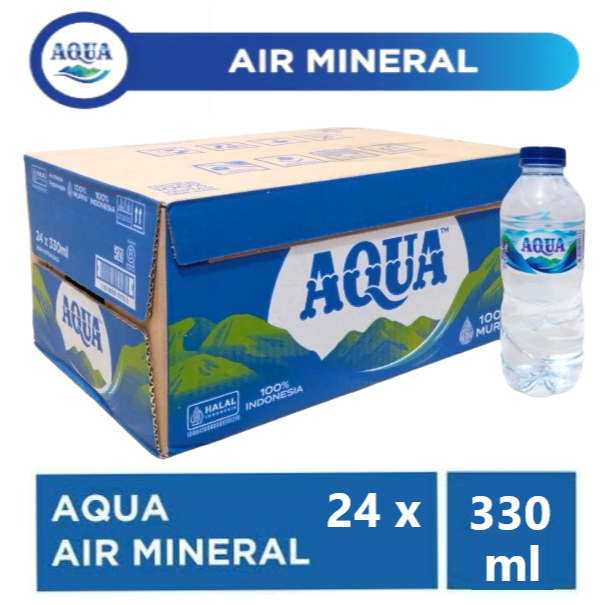 

Aqua Botol 330ml 1 Dus Isi 24 Botol