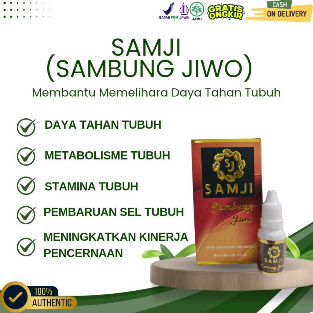 

SAMJI Sambung Jiwo Jamu Tetes Membantu Menjaga Kesehatan & Daya Tahan Tubuh Original100%