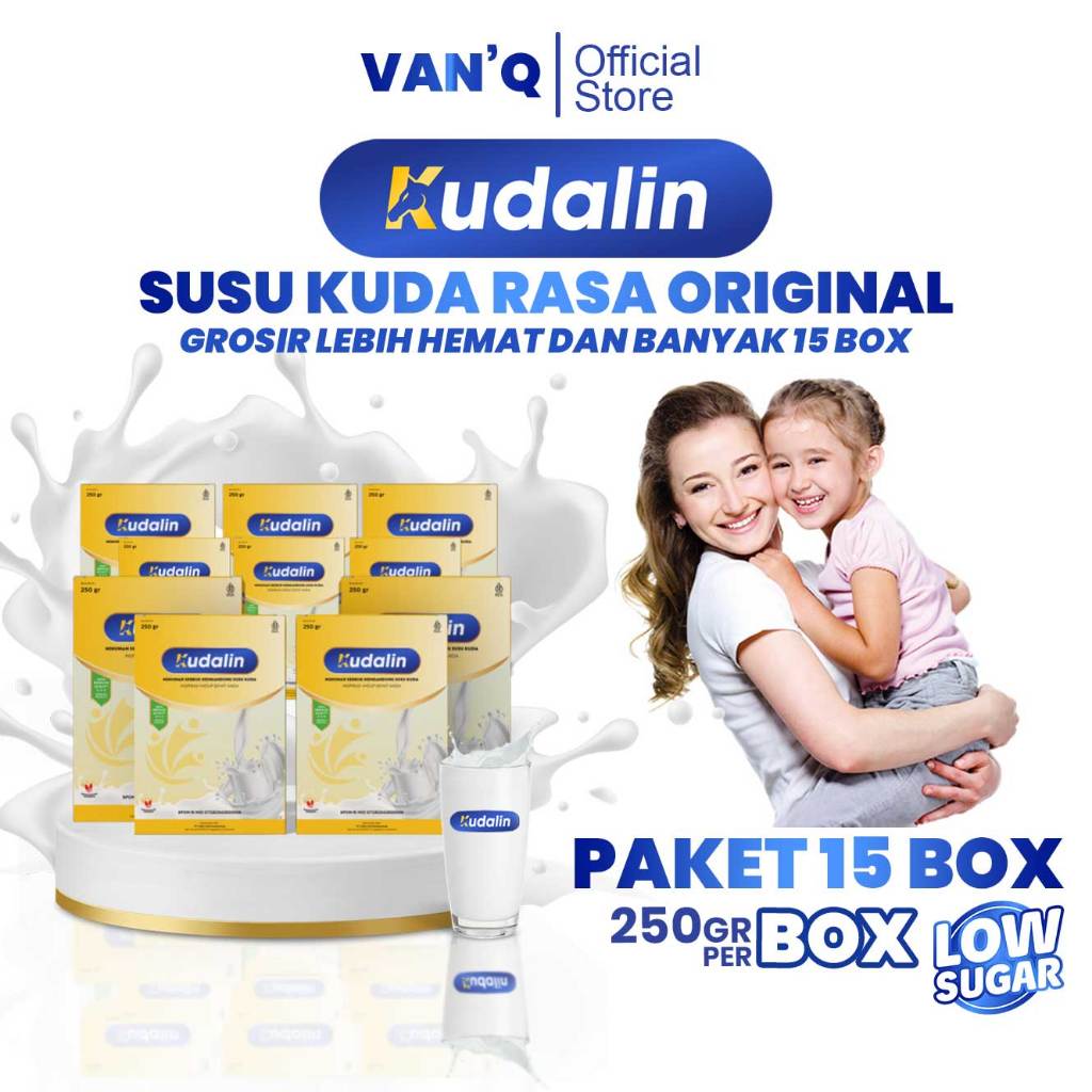 

Kudalin Susu Kuda Rasa Original Teman Sehat Keluarga Paket 15 Box Lebih Murah & Hemat