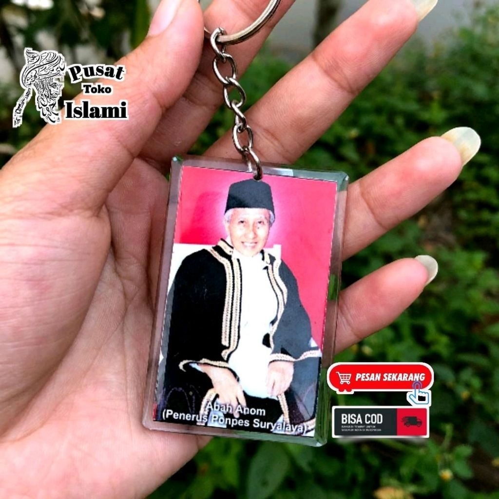 Gantungan Kunci Akrilik Foto Abah Anom & Abah Sepuh