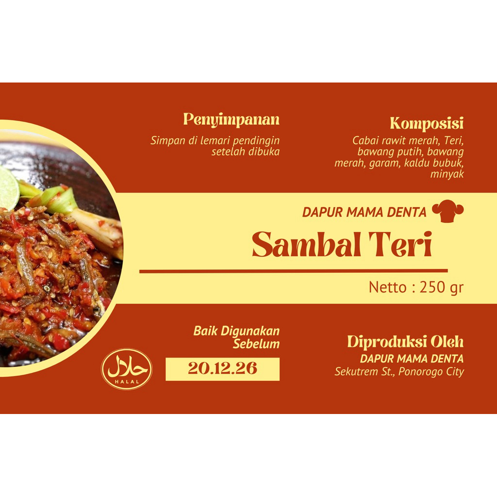 

sambal teri terenak paling pedas MAMA DENTA