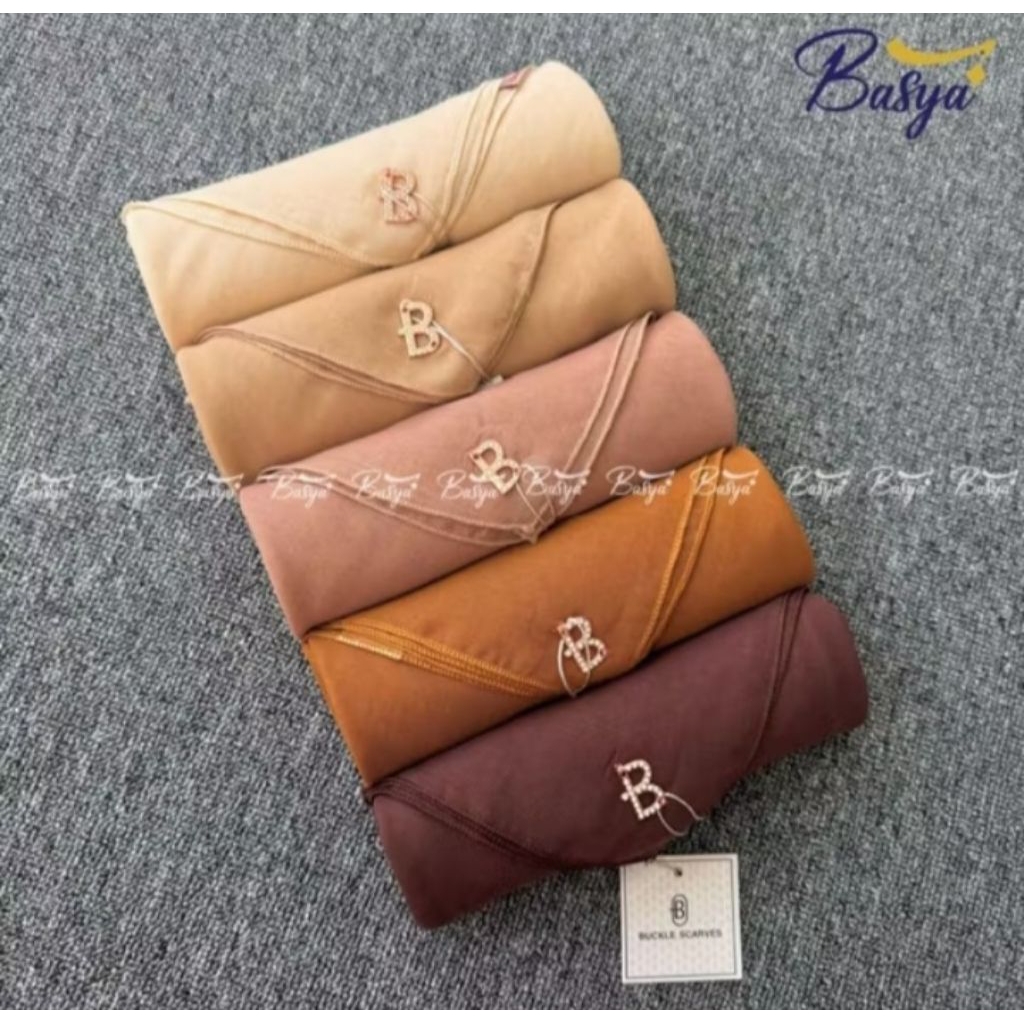 (BUCKLE SCARVES) SEGIEMPAT PARIS LUXURY hijab segiempat paris polos kerudung segiempat polos