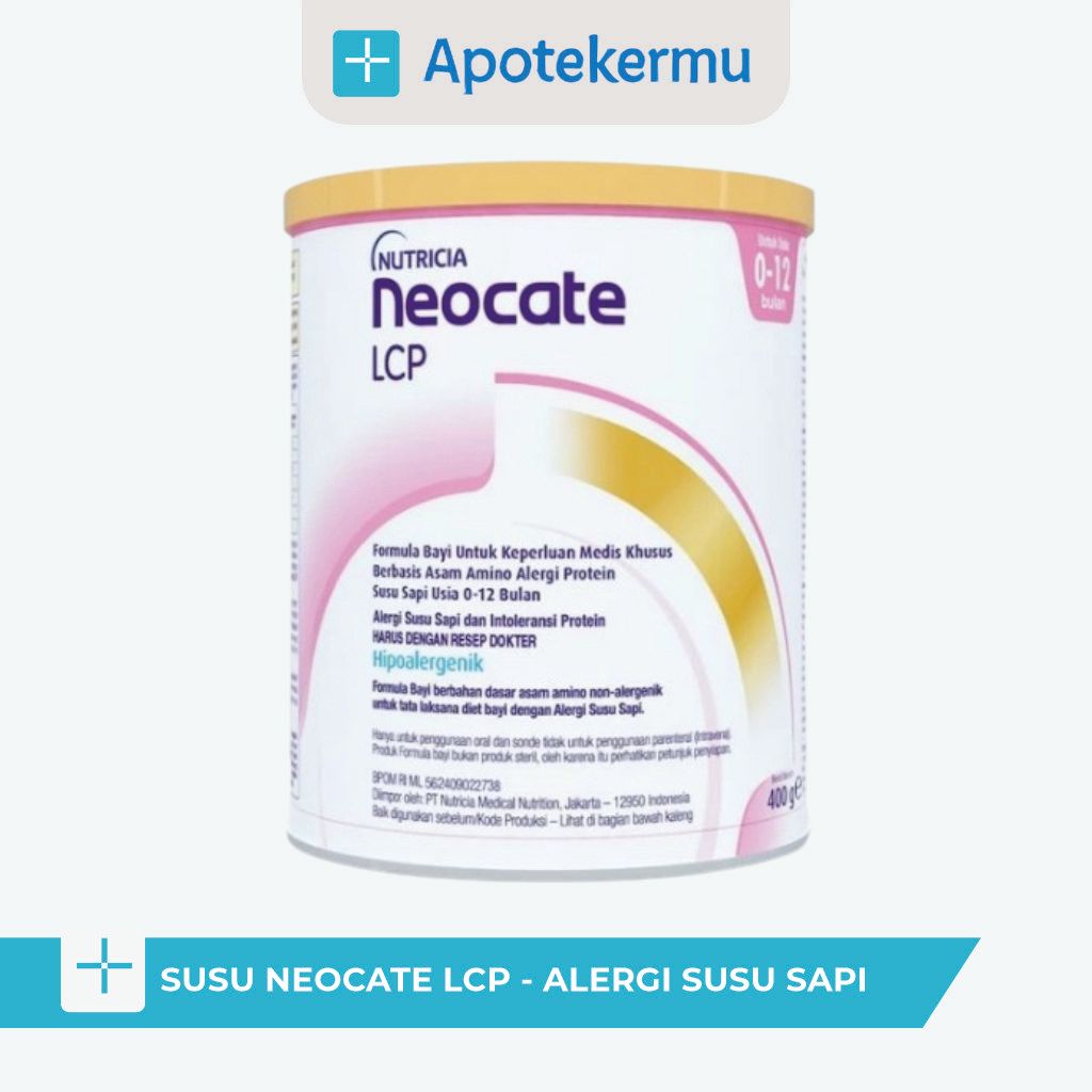 SUSU NEOCATE LCP 400 GR UNTUK BAYI 0-12 BULAN ALERGI SUSU SAPI