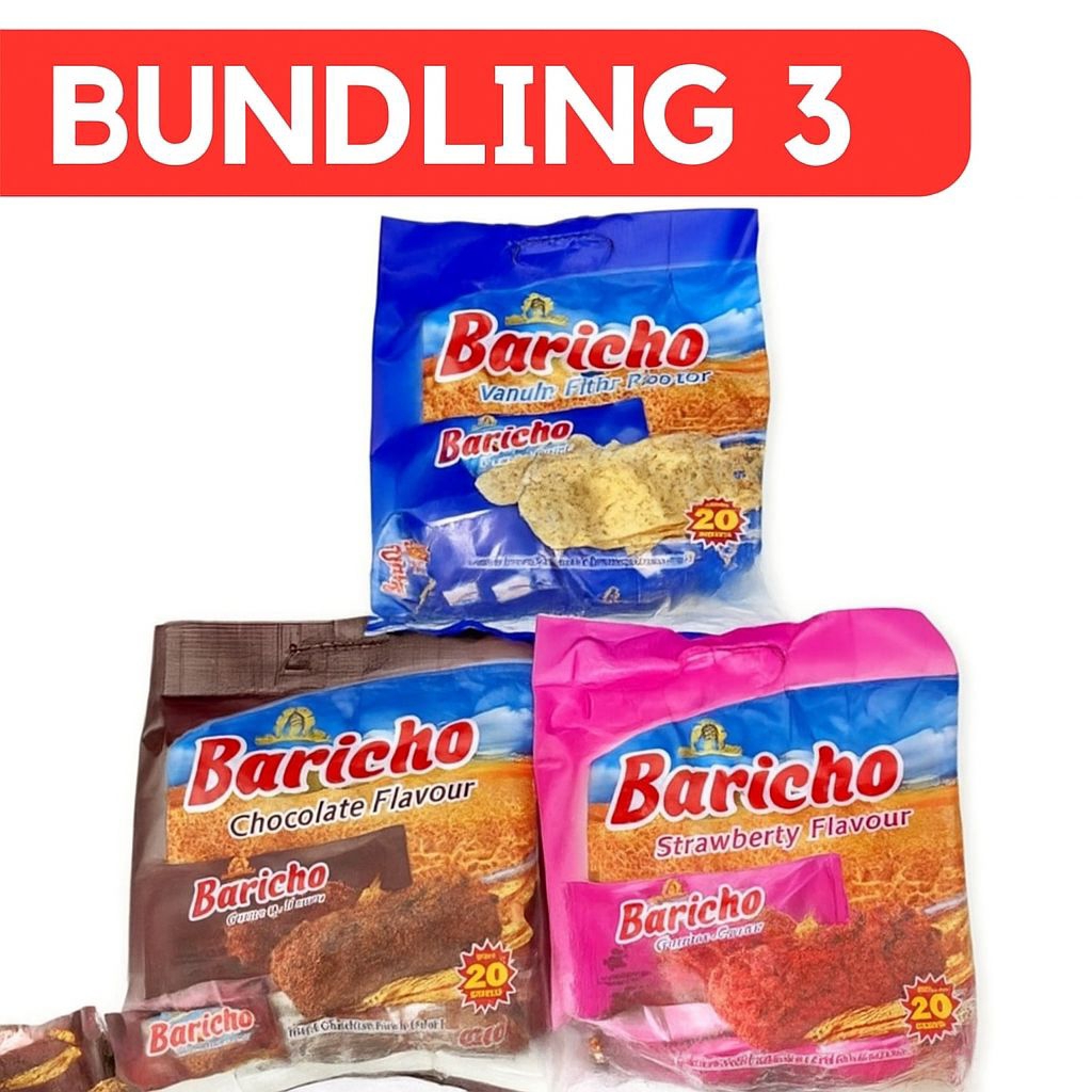 

PROMO Bundling 3 Baricho Snack Sereal Oat Bar (Vanilla Milk, Chocolate, Strawberry) - Cemilan Ringan Enak & Gurih