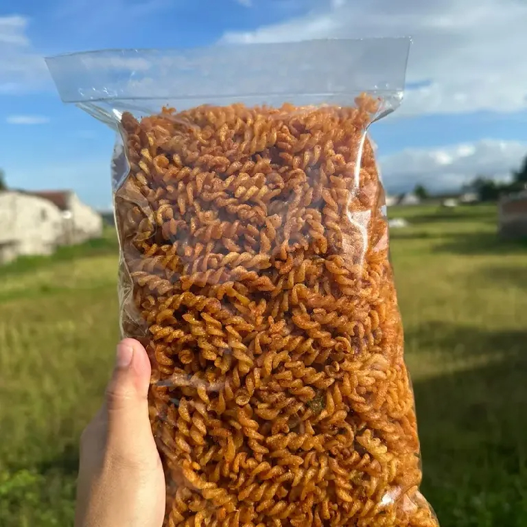 

Makaroni Spiral Pedas Manis Gurih 1kg – Camilan Renyah Kriuk Tahan Lama