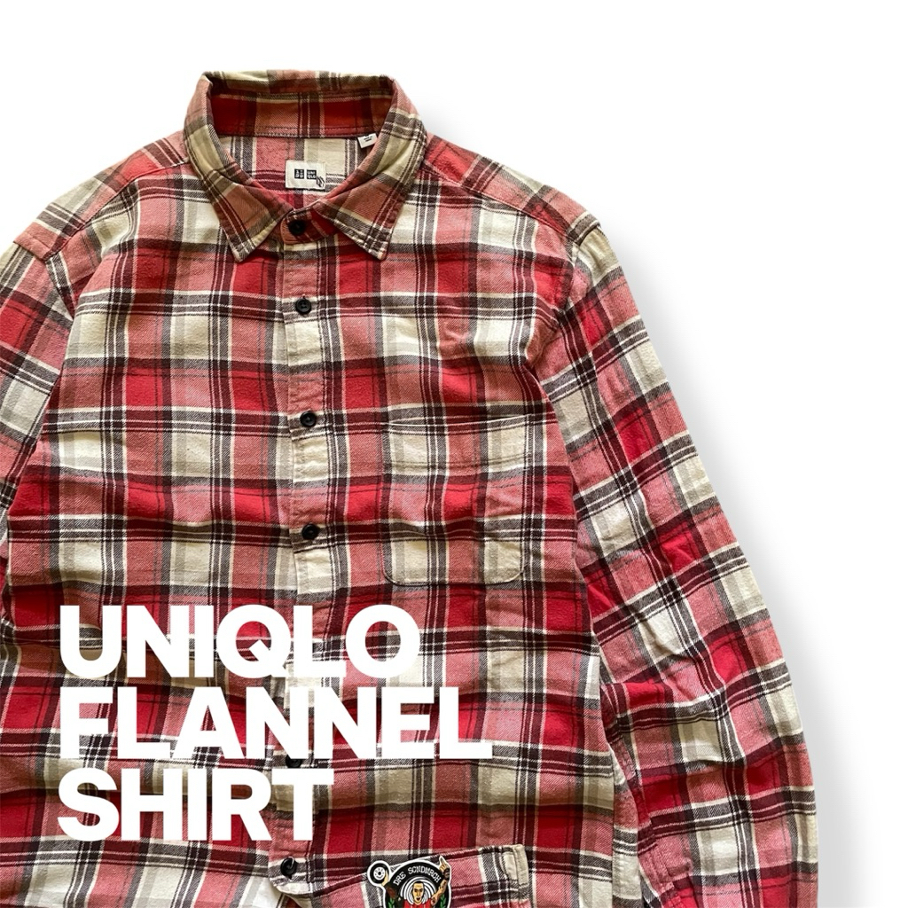 Kemeja flannel uniqlo pria