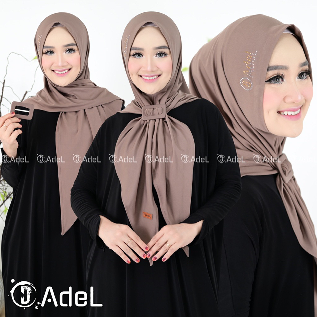 hijab instan / hijab segi3 instan jersey / segi3 oval 'HANA' original produk by D_adel, segitiga ins