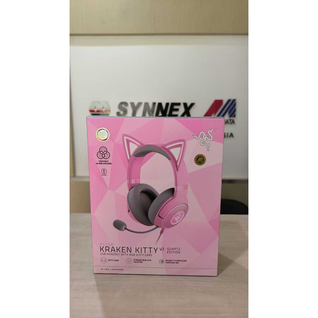 RAZER KRAKEN KITTY V2 QUARTZ WIRED (CODE: WSAD15)