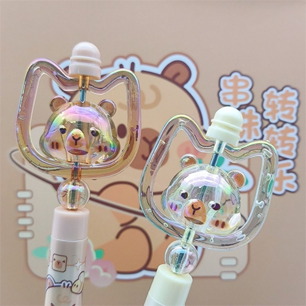 

Pulpen Capybara Putar Pen Capybara Spinner Hologram Tinta Hitam