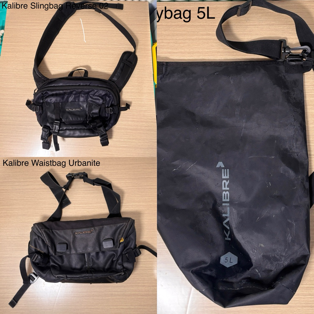 TERMURAH KALIBRE SLING BAG / WAIST BAG / DRY BAG / CARRIER / TAS SELEMPANG / TAS PENDAKI / TAS GUNUN