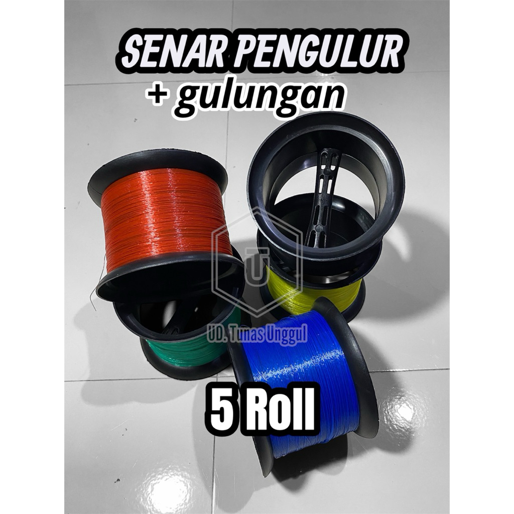 5pcs KENUR+GULUNGAN tidak tajam-SENAR PENGULU-Benang nilon layangan-kenur pengulur layangan