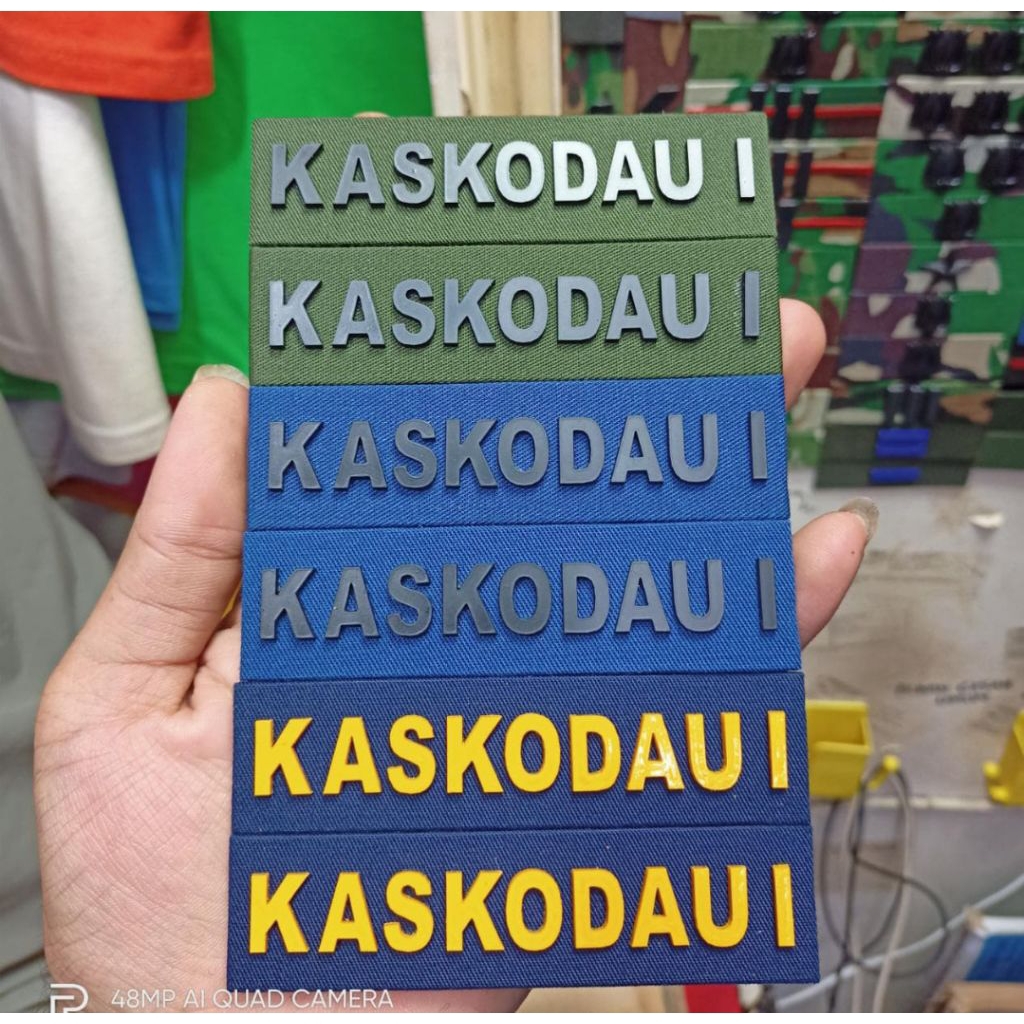 Papan Nama Topi Pet Pdh - Pdl TNI AD AL Dan AU Costum