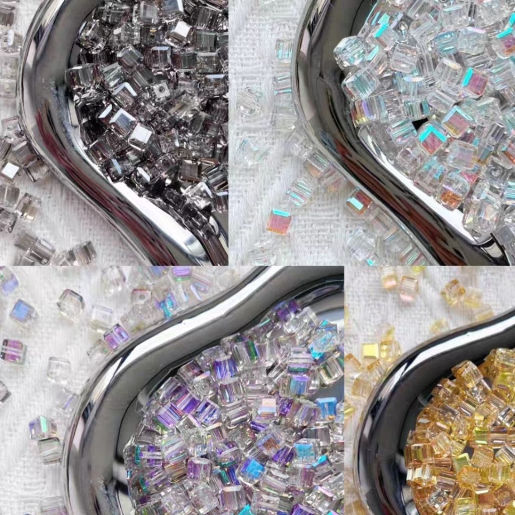 Ecer 10pcs Kubus 8mm A3 ceko kristal crystal beads diy ronce swarovski monte mote manik AAA