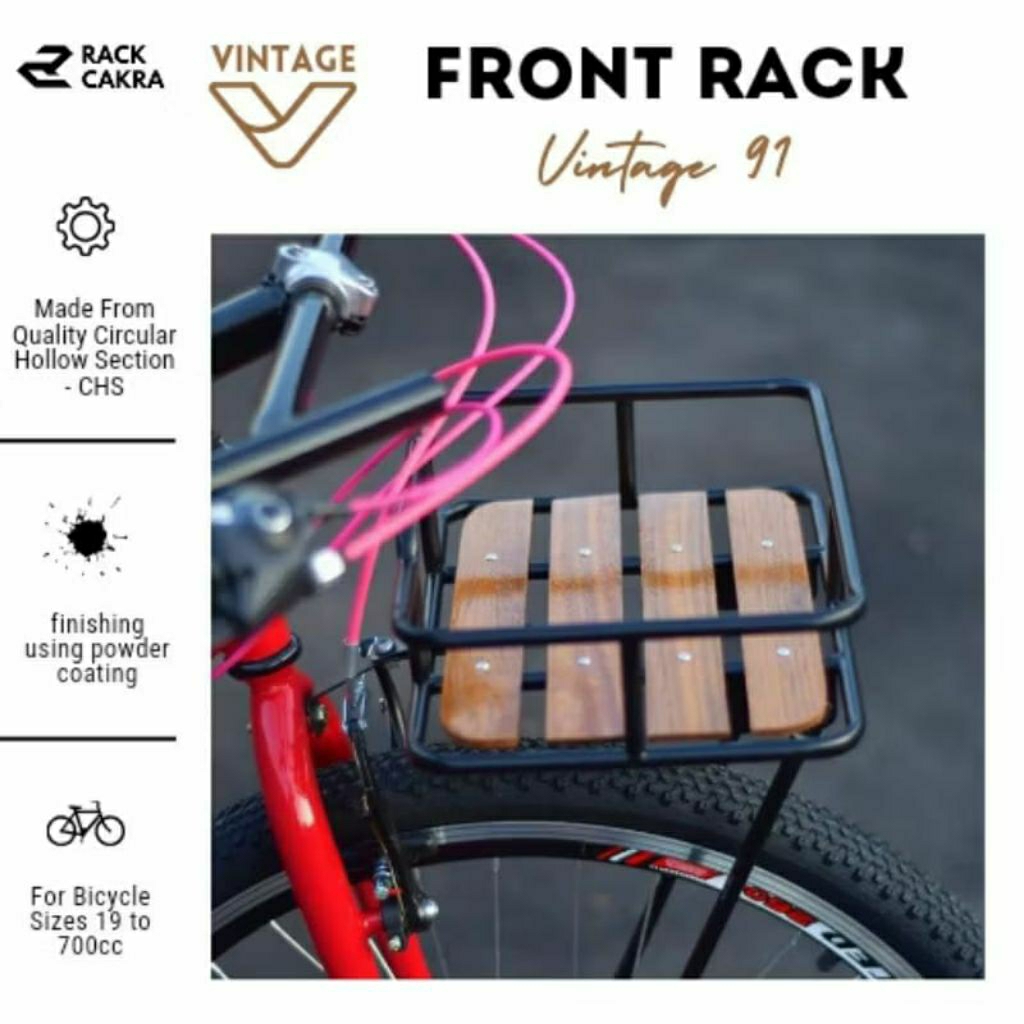 Keranjang Depan Sepeda Kayu Vintage MTB federal fixie Surly Selly Kuwahara Best Seller