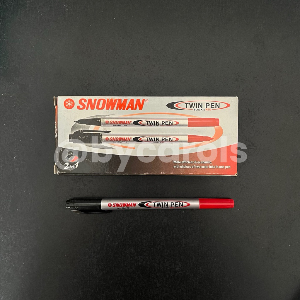 

TWIN PEN SNOWMAN HITAM MERAH BLACK & RED