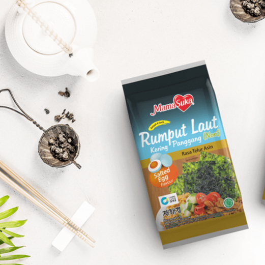 

Nori Rumput Laut Panggang Salted Egg Korea 4,5 g Mamasuka Ecer Camilan
